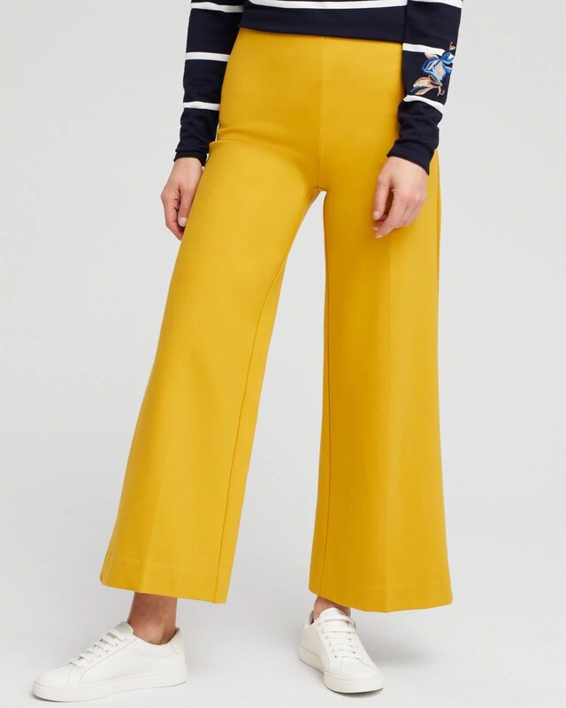 Ponte Wide Leg Ankle Pants - image 1